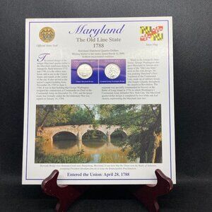 Uncirculated Maryland State quarters and stamp set